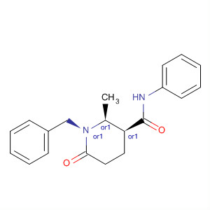 154703-62-5  3-Piperidinecarboxamide, 2-methyl-6-oxo-N-phenyl-1-(phenylmethyl)-,cis- 154703-62-5  3-Piperidinecarboxamide, 2-methyl-6-oxo-N-phenyl-1-(phenylmethyl)-,cis-