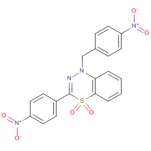 154776-75-7  1H-4,1,2-Benzothiadiazine, 3-(4-nitrophenyl)-1-[(4-nitrophenyl)methyl]-,4,4-dioxide