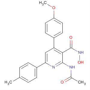 154778-15-1  3-Pyridinecarboxamide,2-(acetylamino)-N-hydroxy-4-(4-methoxyphenyl)-6-(4-methylphenyl)- 154778-15-1  3-Pyridinecarboxamide,2-(acetylamino)-N-hydroxy-4-(4-methoxyphenyl)-6-(4-methylphenyl)-