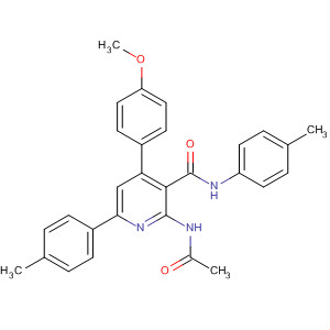 154778-17-3  3-Pyridinecarboxamide,2-(acetylamino)-4-(4-methoxyphenyl)-N,6-bis(4-methylphenyl)- 154778-17-3  3-Pyridinecarboxamide,2-(acetylamino)-4-(4-methoxyphenyl)-N,6-bis(4-methylphenyl)-