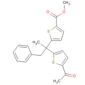 155187-71-6  2-Thiophenecarboxylic acid,5-[1-(5-acetyl-2-thienyl)-1-methyl-2-phenylethyl]-, methyl ester