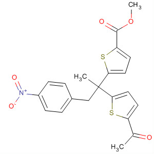 155187-72-7  2-Thiophenecarboxylic acid,5-[1-(5-acetyl-2-thienyl)-1-methyl-2-(4-nitrophenyl)ethyl]-, methyl ester