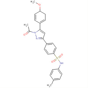 155363-88-5  1H-Pyrazole,1-acetyl-4,5-dihydro-5-(4-methoxyphenyl)-3-[4-[[(4-methylphenyl)amino]sulfonyl]phenyl]-