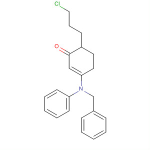 155405-13-3  2-Cyclohexen-1-one, 6-(3-chloropropyl)-3-[phenyl(phenylmethyl)amino]-