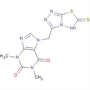 155664-80-5  1H-Purine-2,6-dione,7-[(5,6-dihydro-6-thioxo-1,2,4-triazolo[3,4-b][1,3,4]thiadiazol-3-yl)methyl]-3,7-dihydro-1,3-dimethyl-