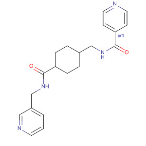 155823-22-6  4-Pyridinecarboxamide,N-[[4-[[(3-pyridinylmethyl)amino]carbonyl]cyclohexyl]methyl]-, trans-