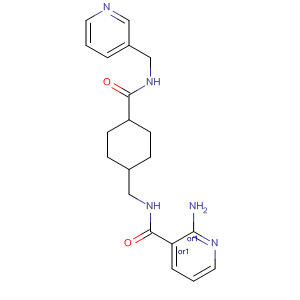 155823-23-7  3-Pyridinecarboxamide,2-amino-N-[[4-[[(3-pyridinylmethyl)amino]carbonyl]cyclohexyl]methyl]-,trans-