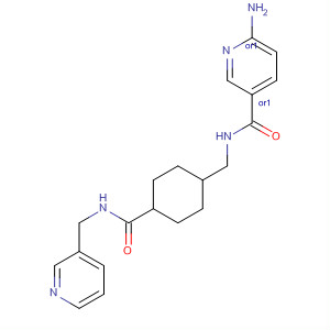 155823-24-8  3-Pyridinecarboxamide,6-amino-N-[[4-[[(3-pyridinylmethyl)amino]carbonyl]cyclohexyl]methyl]-,trans-