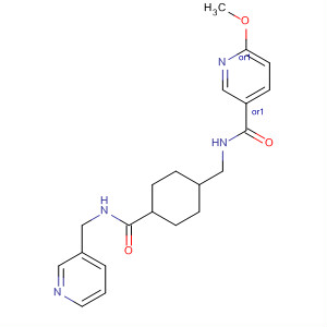 155823-29-3  3-Pyridinecarboxamide,6-methoxy-N-[[4-[[(3-pyridinylmethyl)amino]carbonyl]cyclohexyl]methyl]-,trans-