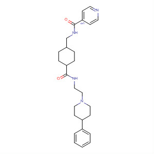 155823-58-8  4-Pyridinecarboxamide,N-[[4-[[[2-(4-phenyl-1-piperidinyl)ethyl]amino]carbonyl]cyclohexyl]methyl]-, trans-
