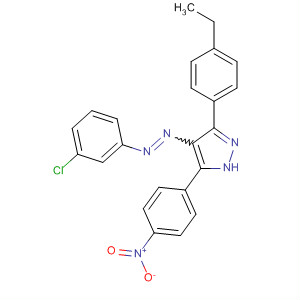 155841-22-8  1H-Pyrazole,4-[(3-chlorophenyl)azo]-3-(4-ethylphenyl)-5-(4-nitrophenyl)-