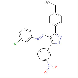 155841-23-9  1H-Pyrazole,4-[(3-chlorophenyl)azo]-3-(4-ethylphenyl)-5-(3-nitrophenyl)-