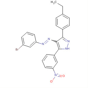 155841-29-5  1H-Pyrazole,4-[(3-bromophenyl)azo]-3-(4-ethylphenyl)-5-(3-nitrophenyl)-