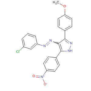 155841-54-6  1H-Pyrazole,4-[(3-chlorophenyl)azo]-3-(4-methoxyphenyl)-5-(4-nitrophenyl)-