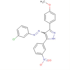 155841-55-7  1H-Pyrazole,4-[(3-chlorophenyl)azo]-3-(4-methoxyphenyl)-5-(3-nitrophenyl)-