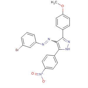 155841-60-4  1H-Pyrazole,4-[(3-bromophenyl)azo]-3-(4-methoxyphenyl)-5-(4-nitrophenyl)-