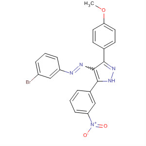 155841-61-5  1H-Pyrazole,4-[(3-bromophenyl)azo]-3-(4-methoxyphenyl)-5-(3-nitrophenyl)-