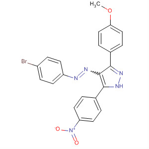 155841-62-6  1H-Pyrazole,4-[(4-bromophenyl)azo]-3-(4-methoxyphenyl)-5-(4-nitrophenyl)-