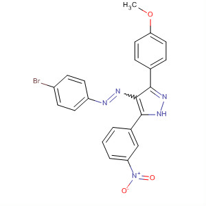 155841-63-7  1H-Pyrazole,4-[(4-bromophenyl)azo]-3-(4-methoxyphenyl)-5-(3-nitrophenyl)-