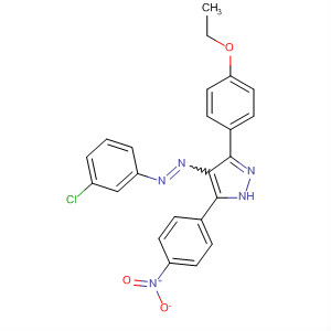 155841-86-4  1H-Pyrazole,4-[(3-chlorophenyl)azo]-3-(4-ethoxyphenyl)-5-(4-nitrophenyl)-
