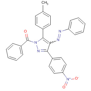 155842-03-8  1H-Pyrazole,1-benzoyl-5-(4-methylphenyl)-3-(4-nitrophenyl)-4-(phenylazo)-