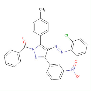 155842-15-2  1H-Pyrazole,1-benzoyl-4-[(2-chlorophenyl)azo]-5-(4-methylphenyl)-3-(3-nitrophenyl)-