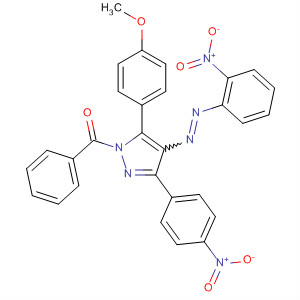 155842-86-7  1H-Pyrazole,1-benzoyl-5-(4-methoxyphenyl)-3-(4-nitrophenyl)-4-[(2-nitrophenyl)azo]-