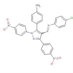 155843-37-1  1H-Pyrazole,4-[(4-chlorophenyl)azo]-5-(4-methylphenyl)-1,3-bis(4-nitrophenyl)-