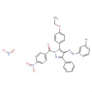 155844-17-0  1H-Pyrazole,4-[(3-bromophenyl)azo]-5-(4-ethoxyphenyl)-1-(4-nitrobenzoyl)-3-(3-nitrophenyl)-