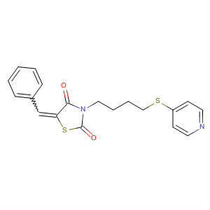 155966-89-5  2,4-Thiazolidinedione, 5-(phenylmethylene)-3-[4-(4-pyridinylthio)butyl]-