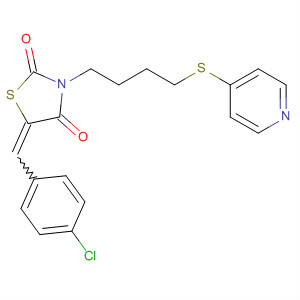 155966-90-8  2,4-Thiazolidinedione,5-[(4-chlorophenyl)methylene]-3-[4-(4-pyridinylthio)butyl]-