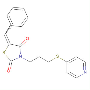 155966-93-1  2,4-Thiazolidinedione, 5-(phenylmethylene)-3-[3-(4-pyridinylthio)propyl]-