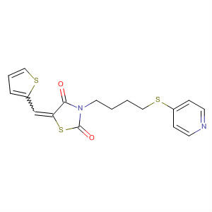 155966-96-4  2,4-Thiazolidinedione, 3-[4-(4-pyridinylthio)butyl]-5-(2-thienylmethylene)-