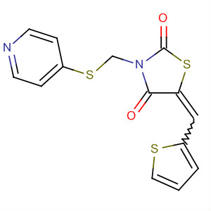 155967-03-6  2,4-Thiazolidinedione, 3-[(4-pyridinylthio)methyl]-5-(2-thienylmethylene)-
