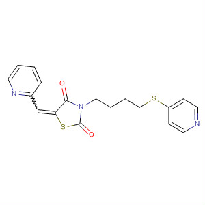 155967-22-9  2,4-Thiazolidinedione,5-(2-pyridinylmethylene)-3-[4-(4-pyridinylthio)butyl]-