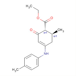 156155-05-4  3-Cyclohexene-1-carboxylic acid,6-methyl-4-[(4-methylphenyl)amino]-2-oxo-, ethyl ester, (1R,6S)-rel-