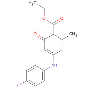 156155-14-5  3-Cyclohexene-1-carboxylic acid,4-[(4-iodophenyl)amino]-6-methyl-2-oxo-, ethyl ester, trans-