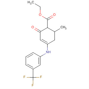 156155-26-9  3-Cyclohexene-1-carboxylic acid,6-methyl-2-oxo-4-[[3-(trifluoromethyl)phenyl]amino]-, ethyl ester, trans-