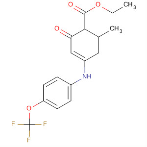 156155-28-1  3-Cyclohexene-1-carboxylic acid,6-methyl-2-oxo-4-[[4-(trifluoromethoxy)phenyl]amino]-, ethyl ester, trans-