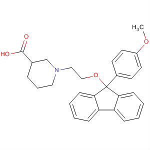 157522-45-7  3-Piperidinecarboxylic acid,1-[2-[[9-(4-methoxyphenyl)-9H-fluoren-9-yl]oxy]ethyl]-