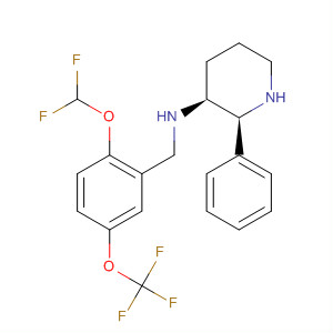 145742-22-9  3-Piperidinamine,N-[[2-(difluoromethoxy)-5-(trifluoromethoxy)phenyl]methyl]-2-phenyl-,(2S,3S)-