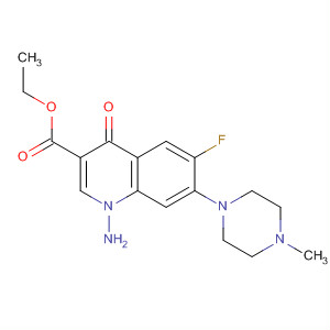 145982-92-9  3-Quinolinecarboxylic acid,1-amino-6-fluoro-1,4-dihydro-7-(4-methyl-1-piperazinyl)-4-oxo-, ethylester