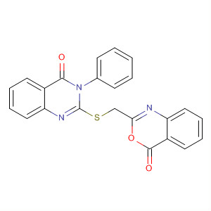 146849-67-4  4H-3,1-Benzoxazin-4-one,2-[[(3,4-dihydro-4-oxo-3-phenyl-2-quinazolinyl)thio]methyl]-