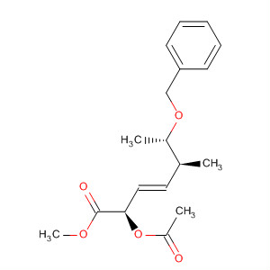 146962-13-2  3-Heptenoic acid, 2-(acetyloxy)-5-methyl-6-(phenylmethoxy)-, methylester, (2R,3E,5S,6S)-