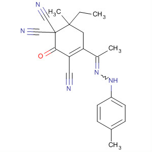147089-96-1  3-Cyclohexene-1,1,3-tricarbonitrile,6-ethyl-6-methyl-4-[1-[(4-methylphenyl)hydrazono]ethyl]-2-oxo-