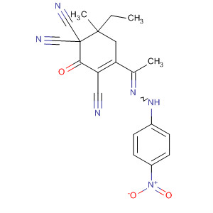 147089-97-2  3-Cyclohexene-1,1,3-tricarbonitrile,6-ethyl-6-methyl-4-[1-[(4-nitrophenyl)hydrazono]ethyl]-2-oxo-