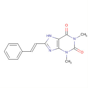 147699-92-1  1H-Purine-2,6-dione, 3,7-dihydro-1,3-dimethyl-8-[(1E)-2-phenylethenyl]-
