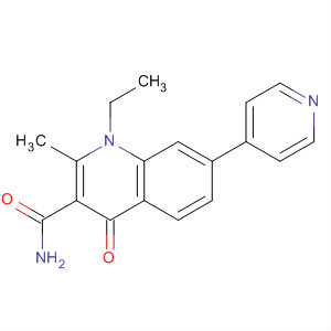 148122-57-0  3-Quinolinecarboxamide,1-ethyl-1,4-dihydro-2-methyl-4-oxo-7-(4-pyridinyl)-