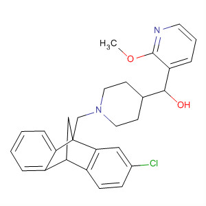 148148-53-2  3-Pyridinemethanol,a-[1-[(2-chloro-9,10-methanoanthracen-9(10H)-yl)methyl]-4-piperidinyl]-2-methoxy-