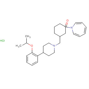 148557-17-9  1H-Azepine,hexahydro-1-[3-[[4-[2-(1-methylethoxy)phenyl]-1-piperidinyl]methyl]benzoyl]-, monohydrochloride